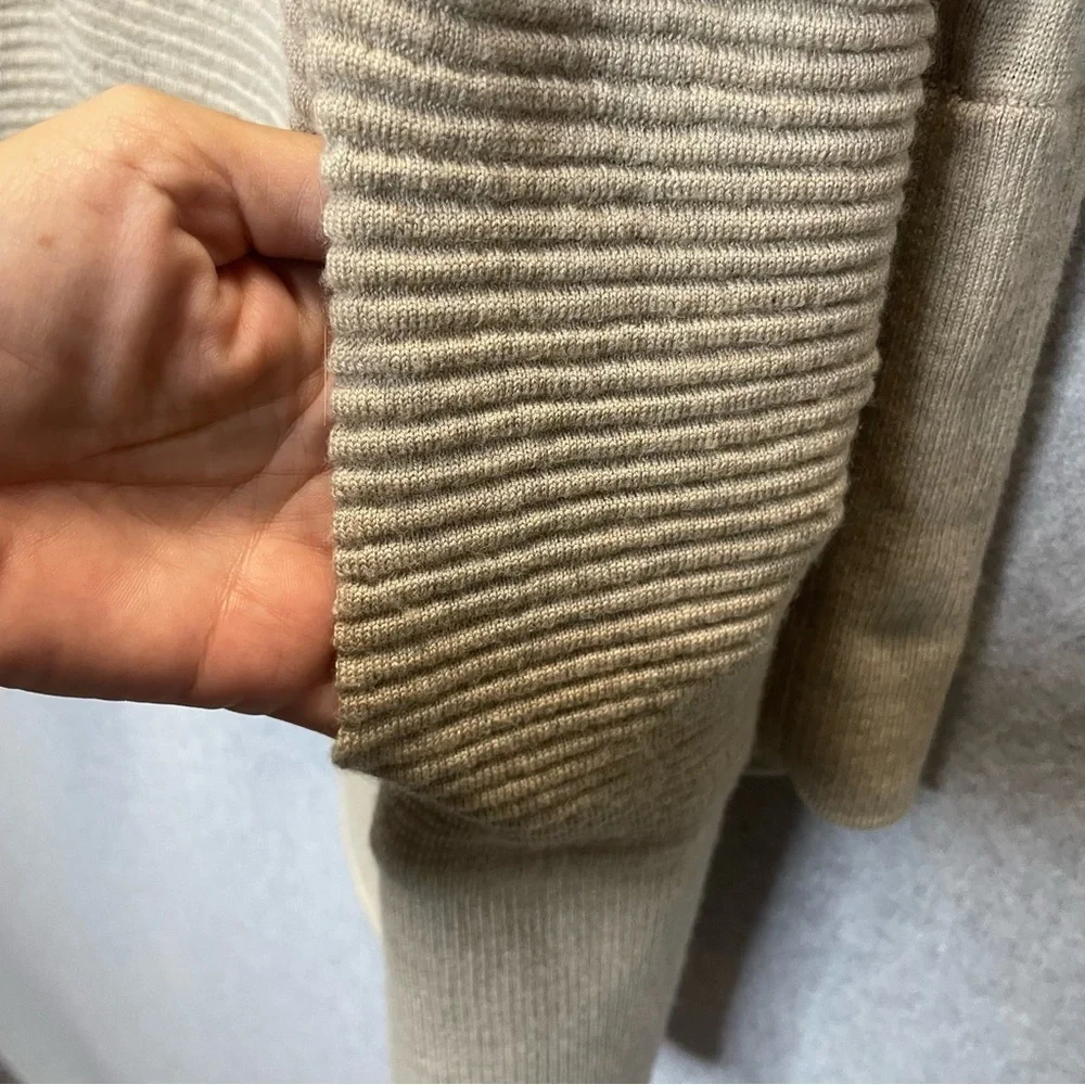 Lululemon Sit in Locus Wrap II Heathered Sandlot Merino Wool Cardigan
